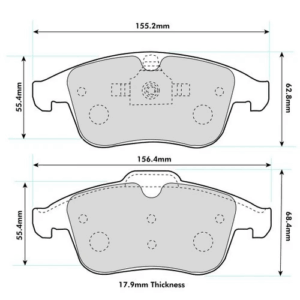 Pastillas de freno delanteras 1765 Pro Track (PBS Brakes)