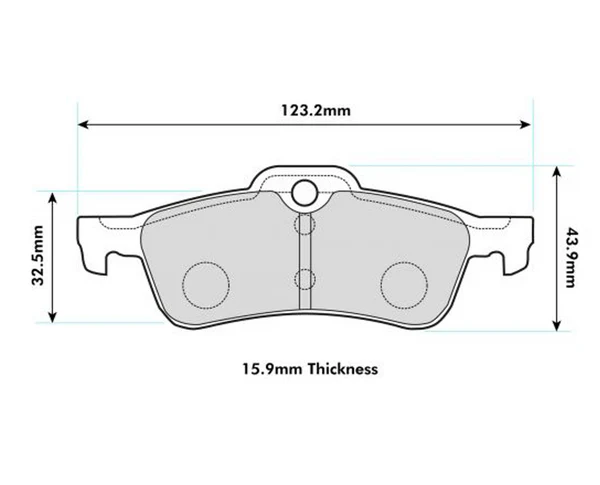 Pastillas de freno traseras 2006 Pro Race (PBS Brakes)