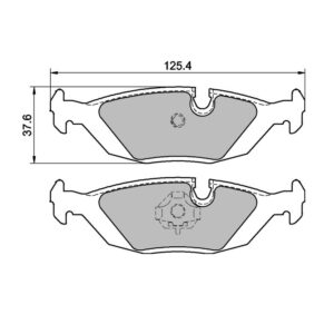 Pastillas de freno traseras 296 Pro Track (PBS Brakes)
