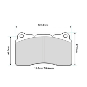 Pastillas de freno delanteras 8017PR14.7T Pro Race (PBS Brakes)