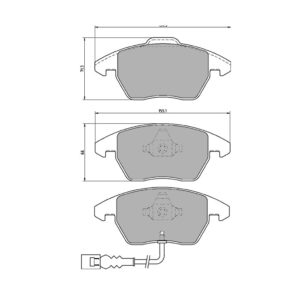 Pastillas de freno delanteras 8311 Pro Track (PBS Brakes)