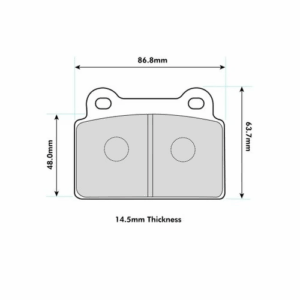 Pastillas de freno traseras 8400 Pro Race (PBS Brakes)
