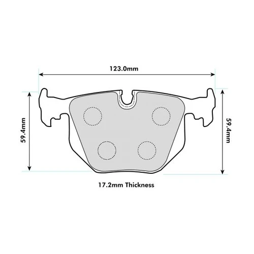 Pastillas de freno traseras 8422 Pro Comp (PBS Brakes)