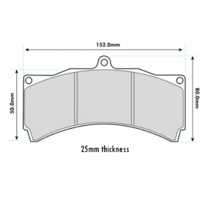 Pastillas de freno delanteras 8448 25mm Pro Comp S2 (PBS Brakes)