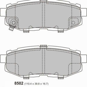 Pastillas de freno traseras 8502 Pro Track (PBS Brakes)