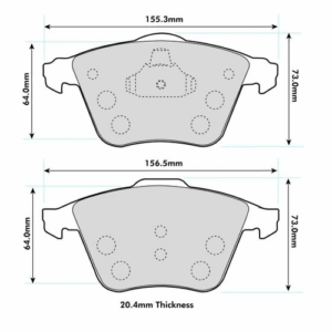 Pastillas de freno delanteras 8601 Pro Track (PBS Brakes)